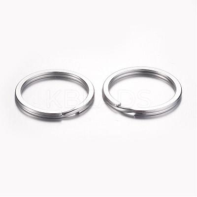 Tarnish Resistant 304 Stainless Steel Keychain Clasps KEYC-D049-02-1