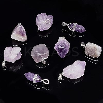 Natural Amethyst Pendants FIND-NB0003-57-1