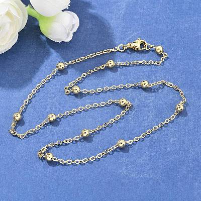 Brass Satellite Chains Necklace for Women NJEW-P265-06G-1