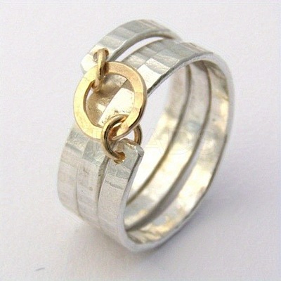 Hammered Brass Finger Rings FS-WG49E2A-01-1
