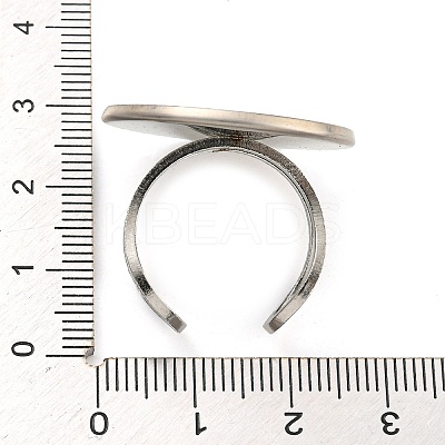 Non-Tarnish 304 Stainless Steel Open Cuff Findings STAS-R123-02F-P-1