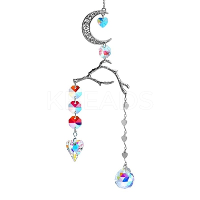 Alloy Moon & Branches Hanging Ornaments PW-WG23D97-01-1
