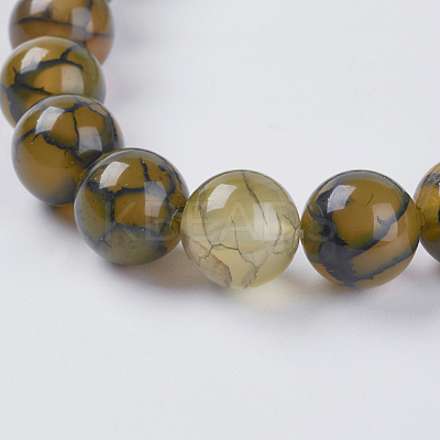 Natural Dragon Veins Agate Beads Strands G-G515-10mm-02B-1