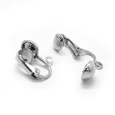Iron Clip-on Earrings Findings IFIN-L032-01P-1