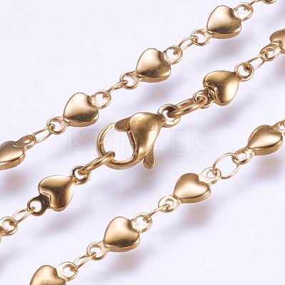 304 Stainless Steel Chain Necklaces STAS-P164-10G-1