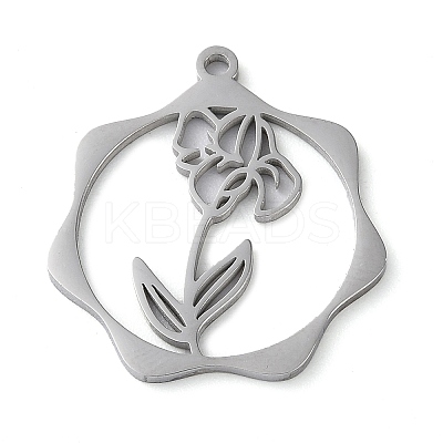 Non-Tarnish 304 Stainless Steel Pendants STAS-P338-01D-P-1