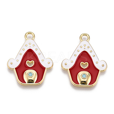 Rack Plating Alloy Enamel Pendants LS-ENAM-N055-154-1