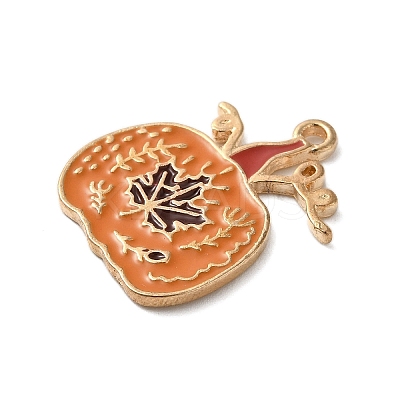 Thanksgiving Day Golden Tone Alloy Enamel Pendants X-ENAM-M002-02I-G-1