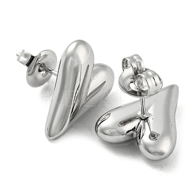 Non-Tarnish 304 Stainless Steel Stud Earrings EJEW-M233-18P-1