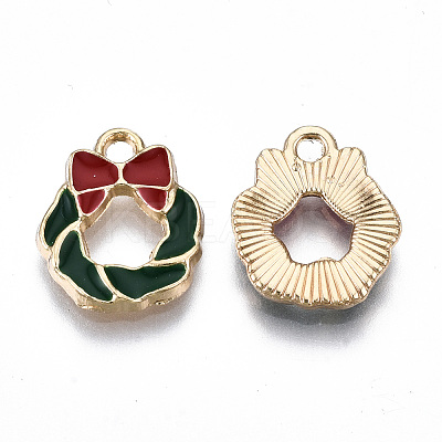 Eco-Friendly Alloy Enamel Pendants X-ENAM-Q437-072-NR-1