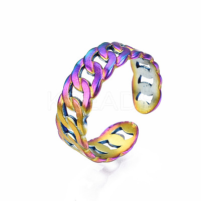 Curb Shape Cuff Rings RJEW-N038-024-1