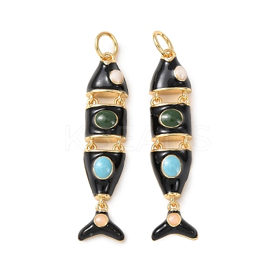 Brass Enamel Pendants KK-C143-44A-G05-1