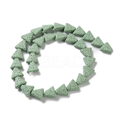 Triangle Dyed Natural Lava Rock Beads Strands G-O126-04A-06-1
