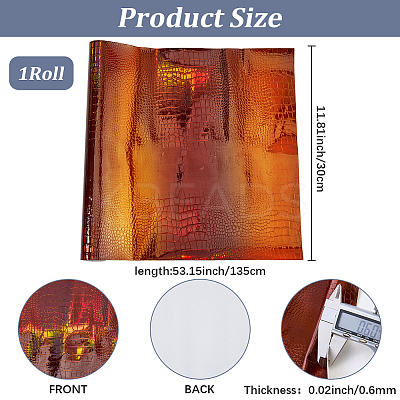 Laser Crocodile Pattern PVC Leather Fabirc FIND-WH20026-011O-1