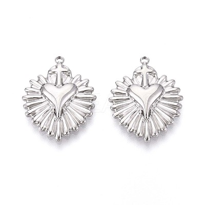 304 Stainless Steel Pendants STAS-N109-207P-1
