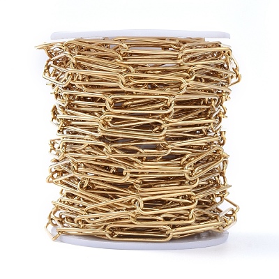 304 Stainless Steel Paperclip Chains CHS-L022-02C-G-1