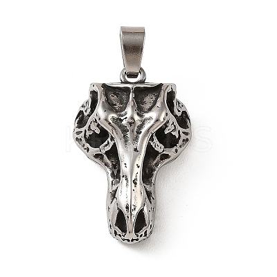 304 Stainless Steel Pendants STAS-F363-01B-AS-1