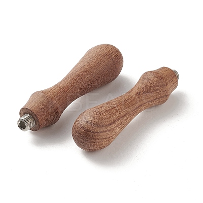 (Defective Closeout Sale: Crooked Screw Head) Pear Wood Handle AJEW-XCP0001-84-1