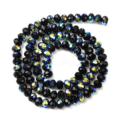 Electroplate Transparent Glass Beads Strands EGLA-A046-01B-05-1
