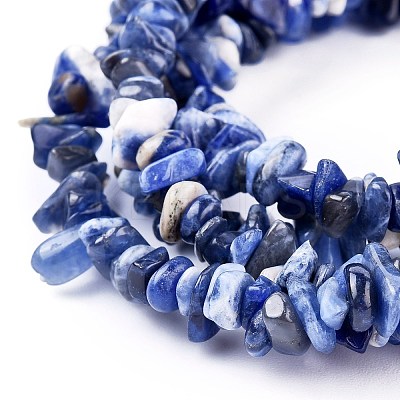 Natural Sodalite Chips Beads Strands LS-F024-1