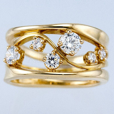 Alloy and Crystal Rhinestone Finger Rings FS-WG8CE30-01-1