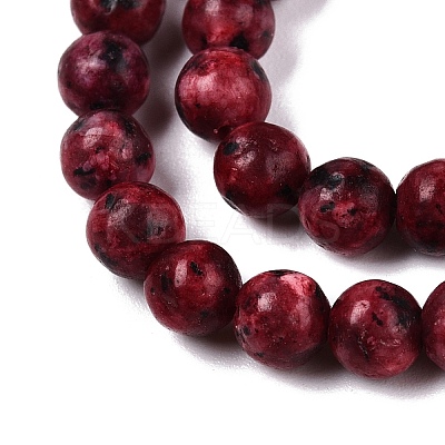 Dyed Natural White Jade Beads Strands G-T140-4mm-B07-1