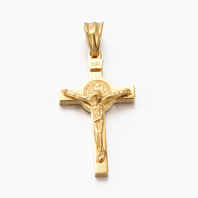 Easter Theme Hot Unisex 201 Stainless Steel Crucifix Cross Pendants STAS-F010-24-1