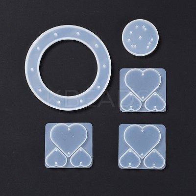 DIY Heart Wind Chime Making Kits DIY-C054-12-1
