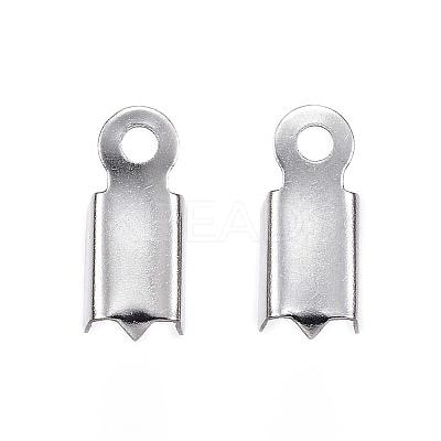 Tarnish Resistant 304 Stainless Steel Folding Crimp Ends STAS-F040-45-P-1