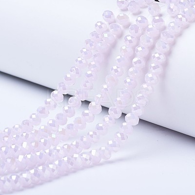 Electroplate Glass Beads Strands EGLA-A034-J4mm-B04-1