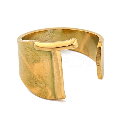 PVD Vacuum Plating 201 Stainless Steel Cuff Rings RJEW-Z032-01G-T-1