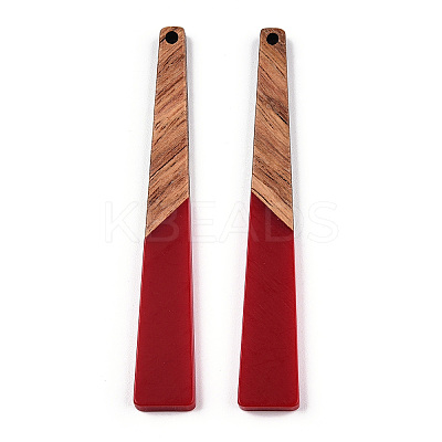 Opaque Resin & Walnut Wood Big Pendants LS-RESI-TAC0017-46-C05-1