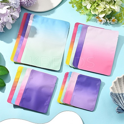 50Pcs 4 Style Two Tone Rectangle Plastic Zip Top Gift Bags OPP-FS0001-19A-1-1