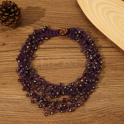 Bohemian Style Glass Bead Multi-layer Necklaces for Daily Wear and Gifting BA8447-4-1