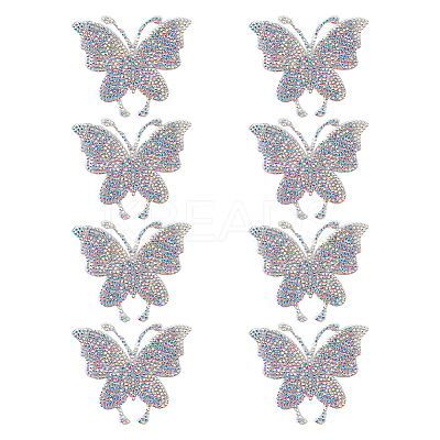 8Pcs Rhinestone Hot Melt Adhesive On The Back Appliques DIY-GO0001-87-1