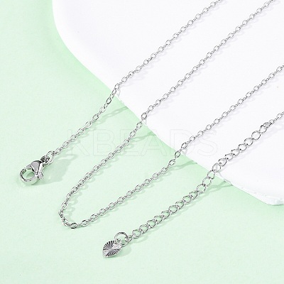 Brass Cable Chain Necklaces NJEW-D302-82P-1