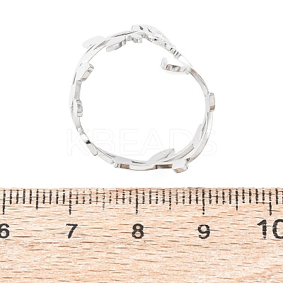 304 Stainless Steel Cuff Rings LS-RJEW-D337-03P-1