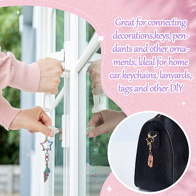 40Pcs 4 Styles Alloy Swivel Clasps Lanyard Snap Hook FIND-GA0005-16-1