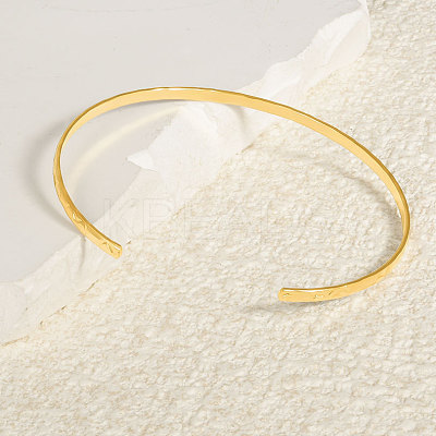 European & American Style 304 Stainless Steel Plain Bangles UM3618-2-1