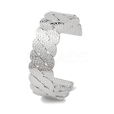 304 Stainless Steel Cuff Bangles for Women BJEW-B104-11P-1