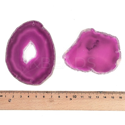 Natural Agate Nuggets Slice Links Connector Charms G-E022-M08-1