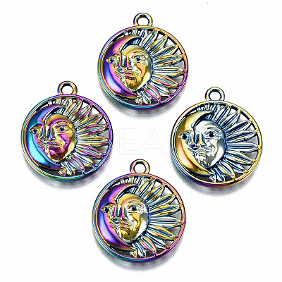 Rainbow Color Alloy Pendants PALLOY-S180-010-RS-1