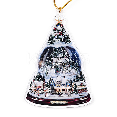 Acrylic Christmas Tree Pendant Decoration LS-HJEW-Q010-01D-1