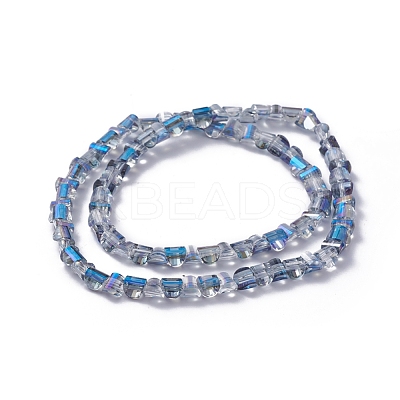Electroplate Glass Beads Strands EGLA-L023B-HR01-1