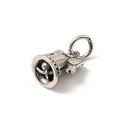 925 Sterling Silver Bowknot Bell Charms STER-K184-02AS-1