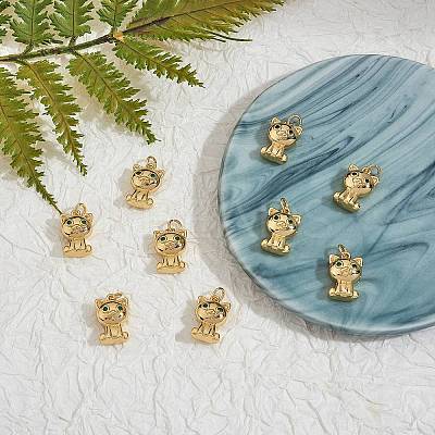10Pcs Rack Plating Brass Micro Pave Cubic Zirconia Pendants ZIRC-SZ0003-87-1