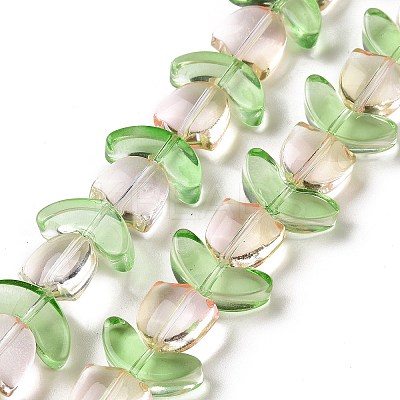 Transparent Glass Beads Strands X-LAMP-H061-02A-1