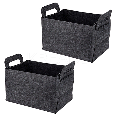 Foldable Felt Basket Storage Box AJEW-WH0347-17B-1
