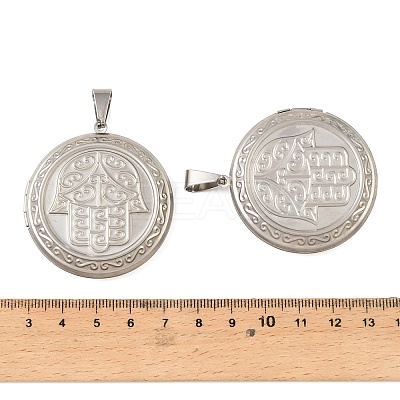 316 Stainless Steel Locket Pendants STAS-K321-18P-1