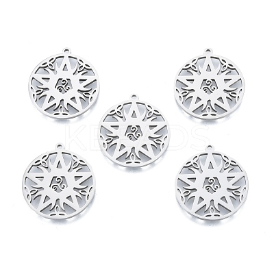 Non-Tarnish 201 Stainless Steel Pendant STAS-B027-12P-1
